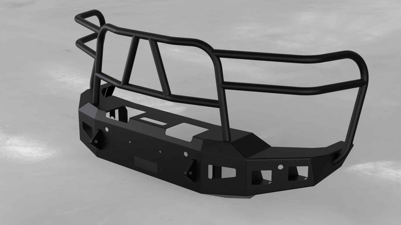 Hammerhead 600-56-0975 2020-2023 Chevy Silverado 2500/3500 Front Winch Bumper with Full Brush Guard - BumperStock