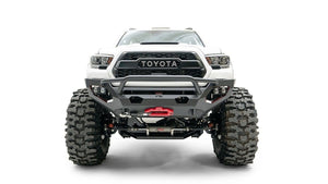 Fab Fours TT16-X3652-1 Toyota Tacoma 2016-2021 Matrix Front Bumper Winch Ready Pre-Runner Guard-BumperStock