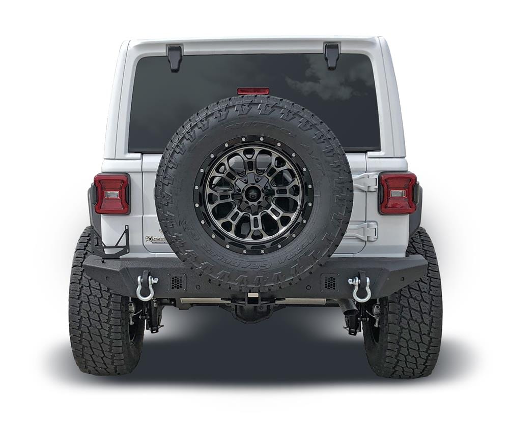 TrailFX JL06T 2018-2022 Jeep Wrangler JL Rear Bumper with Sensor Holes - BumperStock