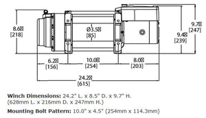 WARN 16.5ti 68801 16.5K Large Size Truck Winch - BumperStock