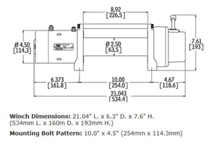 WARN 26502 M8000 Truck Winch 8K - BumperStock