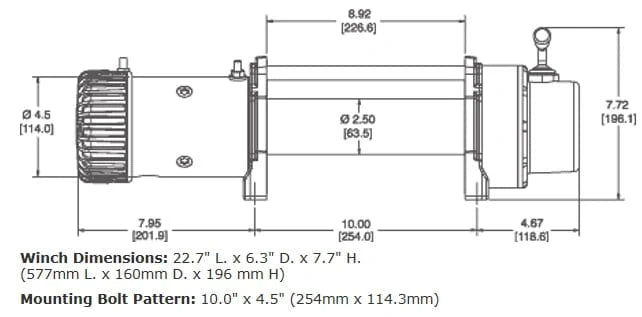 WARN 68500 9.5xp Truck Winch 9.5K - BumperStock