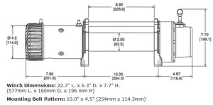 WARN 68500 9.5xp Truck Winch 9.5K - BumperStock