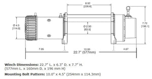 WARN 87310 9.5xp-s Truck Winch 9.5K Synthetic - BumperStock