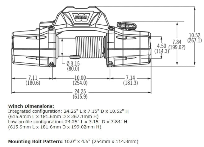 WARN 88990 ZEON 10 Truck Winch 10000LB - BumperStock