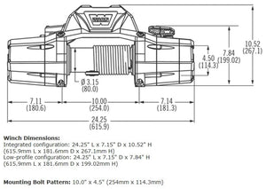 WARN 89305 ZEON 8-S Truck Winch 8K Synthetic - BumperStock