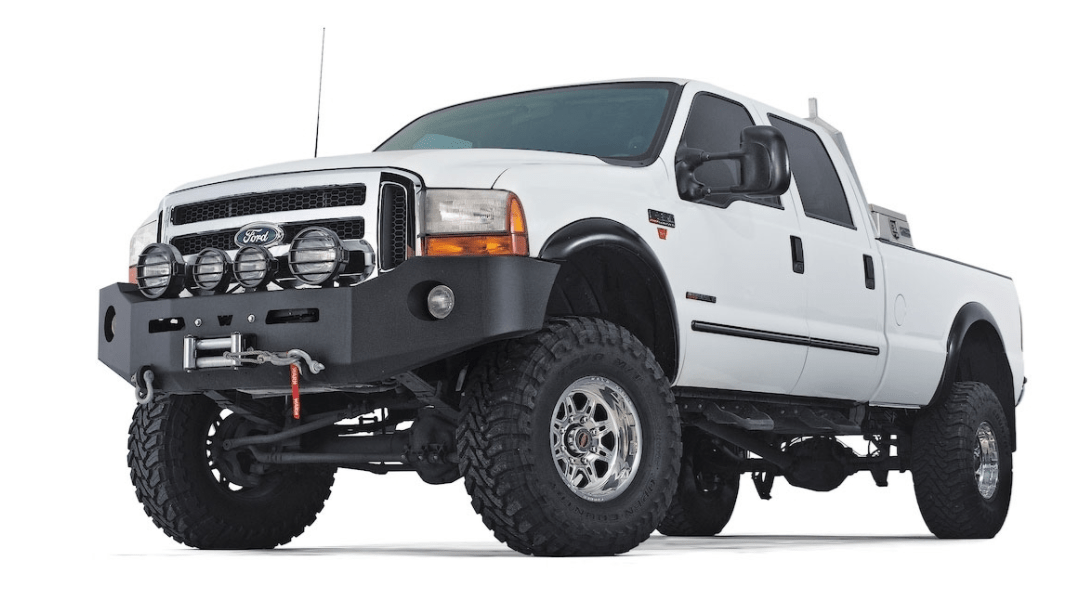 WARN 99395 2017-2021 Ford F250/F350/F450/F550 Super Duty Front Winch Bumper - BumperStock