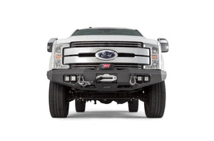 WARN Ascent 100918 2017-2021 Ford F250/F350/F450/F550 Super Duty Front Winch Bumper - BumperStock