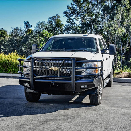 Westin 58-31145 Chevy Silverado 2500/3500 HD 2011-2014 HDX Bandit Front Bumper Non-Winch Black Finish - BumperStock