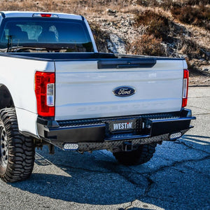 Westin 58-341125 Ford F250/F350 Superduty 2017-2022 HDX Bandit Rear Bumper Black Finish - BumperStock