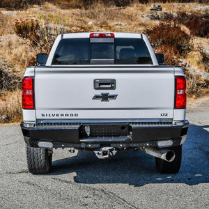 Westin 58-341155 Chevy Silverado 2500/3500 HD 2015-2019 HDX Bandit Rear Bumper Black Finish - BumperStock