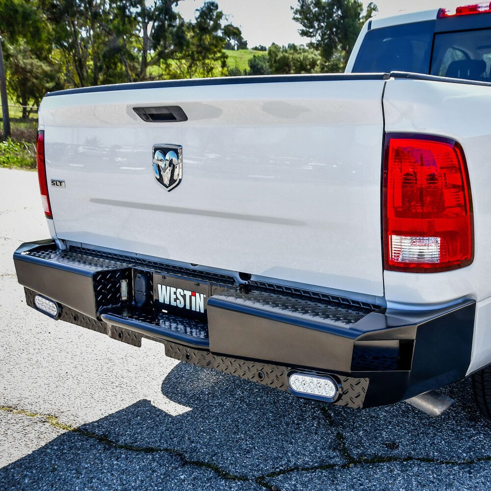 Westin 58-341175 Dodge Ram 1500 2009-2018 HDX Bandit Rear Bumper Black Finish - BumperStock