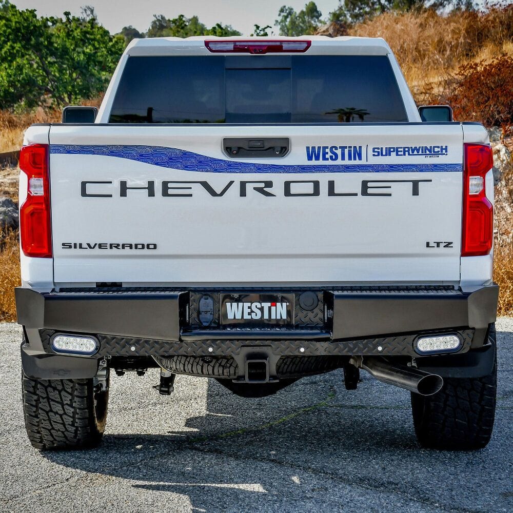 Westin 58-341185 GMC Sierra 1500 2019-2023 HDX Bandit Rear Bumper Black Finish - BumperStock