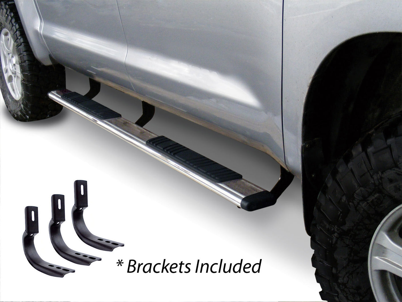 Go Rhino 685415680PS 2015-2024 Ford F150 XL/XLT OE Xtreme Series 5" Low Profile Side Steps with Mounting Bracket Kit