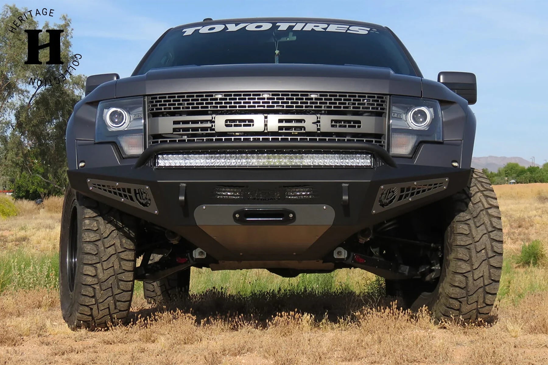 ADD F017275050103 2010 - 2014 Ford Raptor HoneyBadger Front Winch Bumper - Rugged Truck Gear