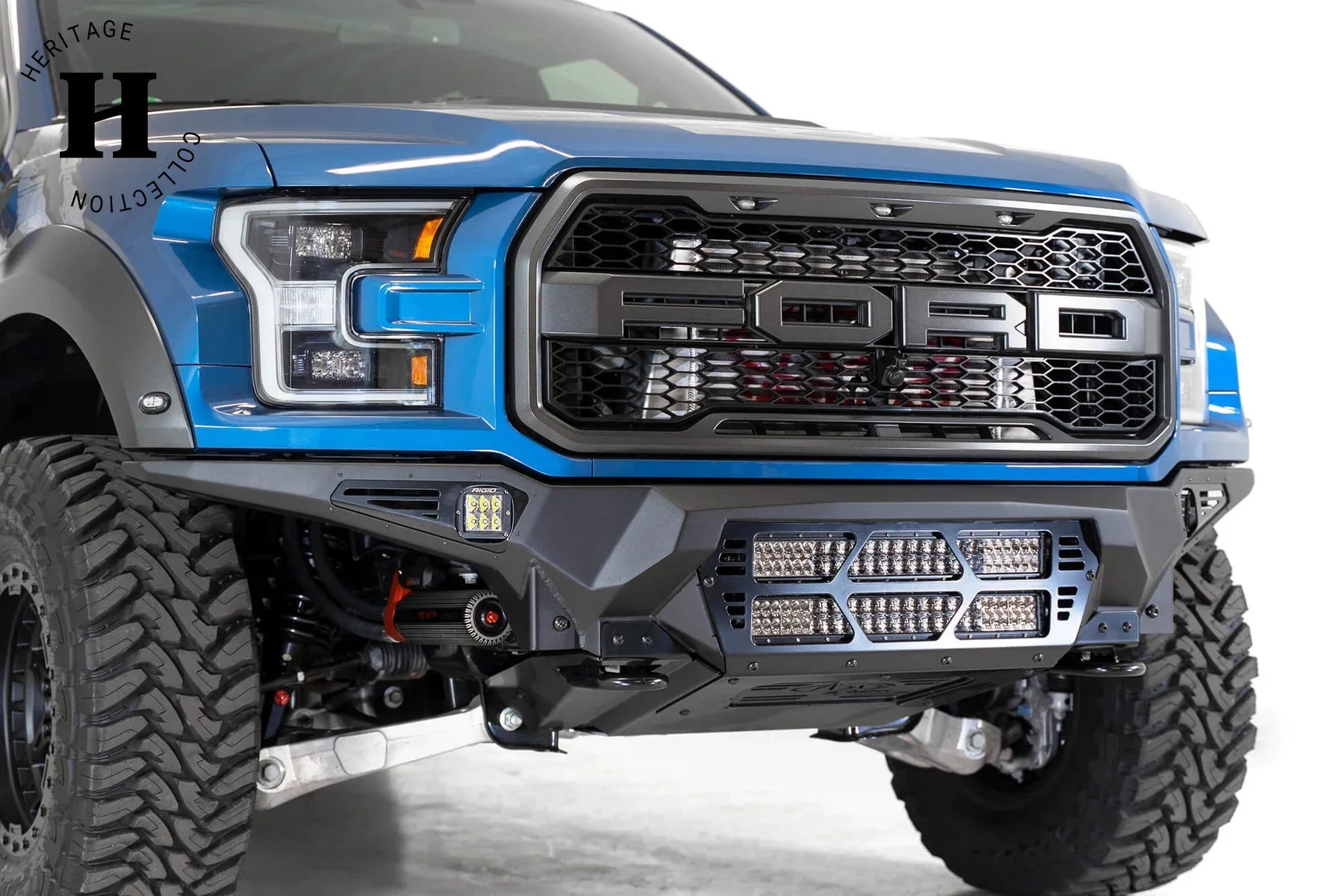 ADD F110012140103 2017 - 2020 Ford Raptor Bomber Front Bumper | Dual 20" Light Bar - Rugged Truck Gear