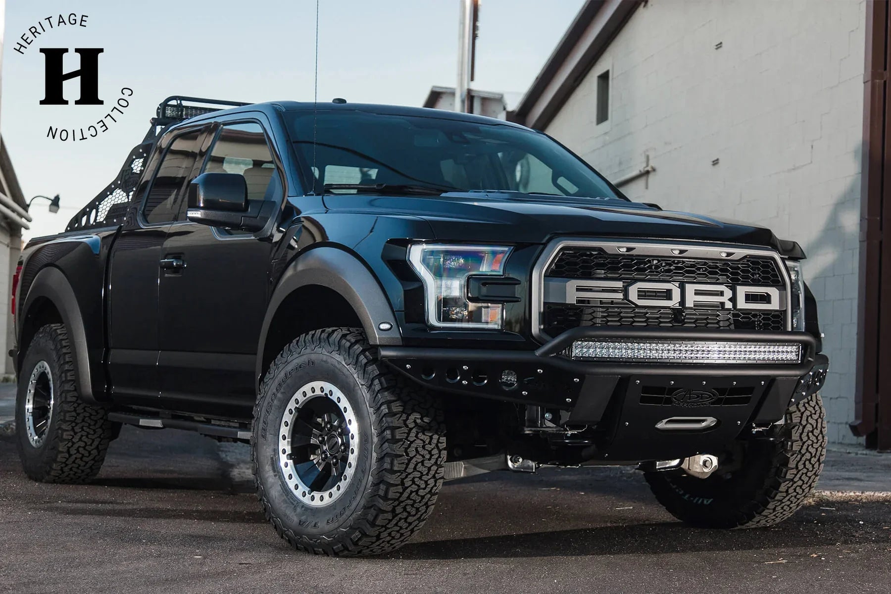 ADD F113782880103 2017 - 2020 Ford Raptor Stealth R Front Bumper with Winch Mount - Rugged Truck Gear