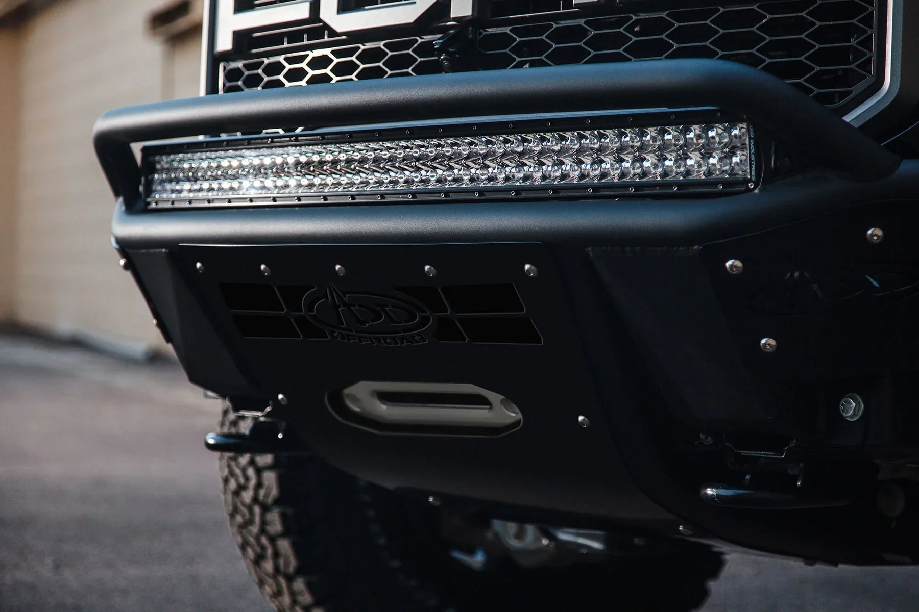 ADD F113782880103 2017 - 2020 Ford Raptor Stealth R Front Bumper with Winch Mount - Rugged Truck Gear