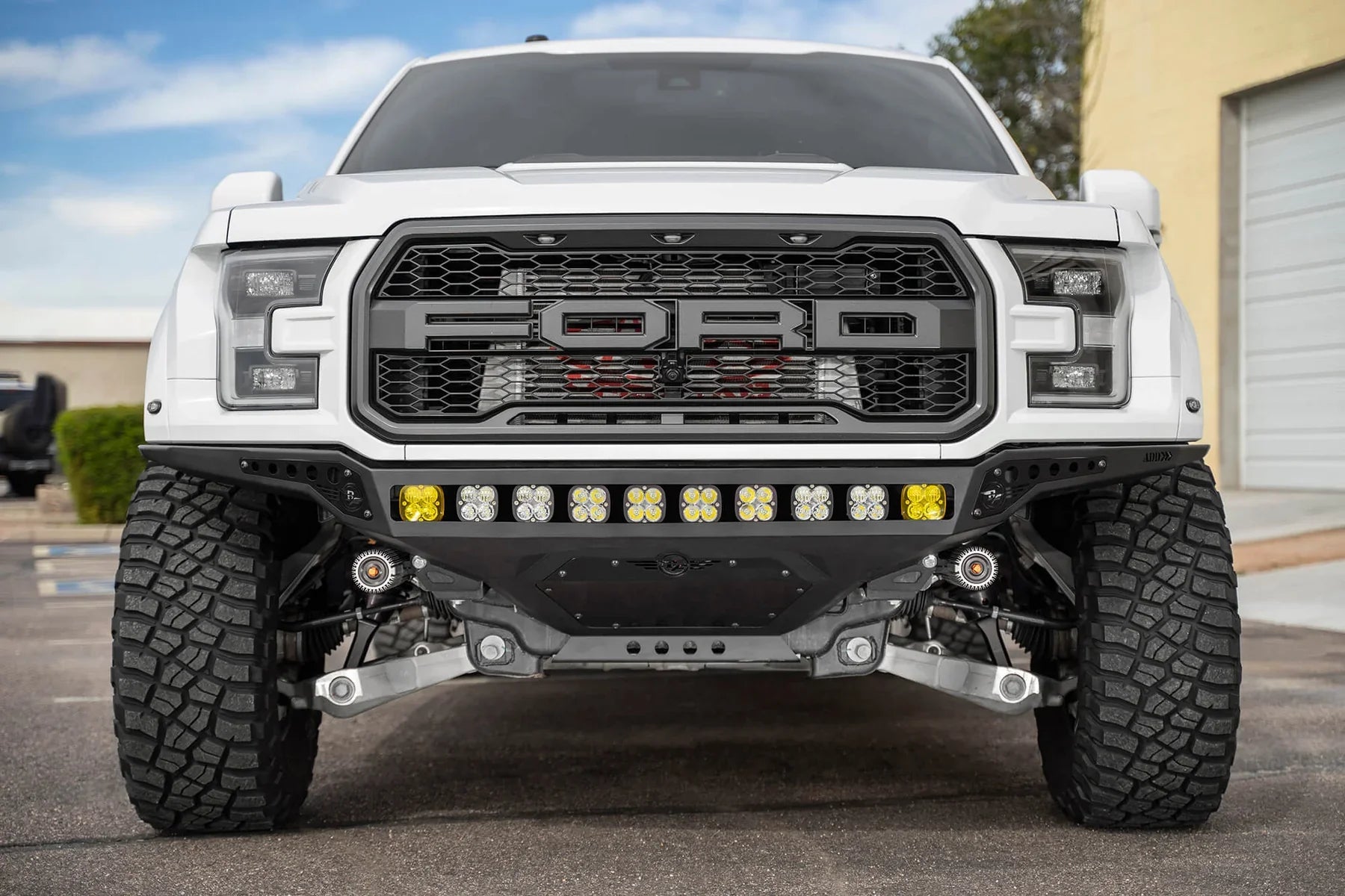 ADD F114922770103 2017 - 2020 Ford Raptor Rock Fighter Frame Cut Front Bumper - Rugged Truck Gear