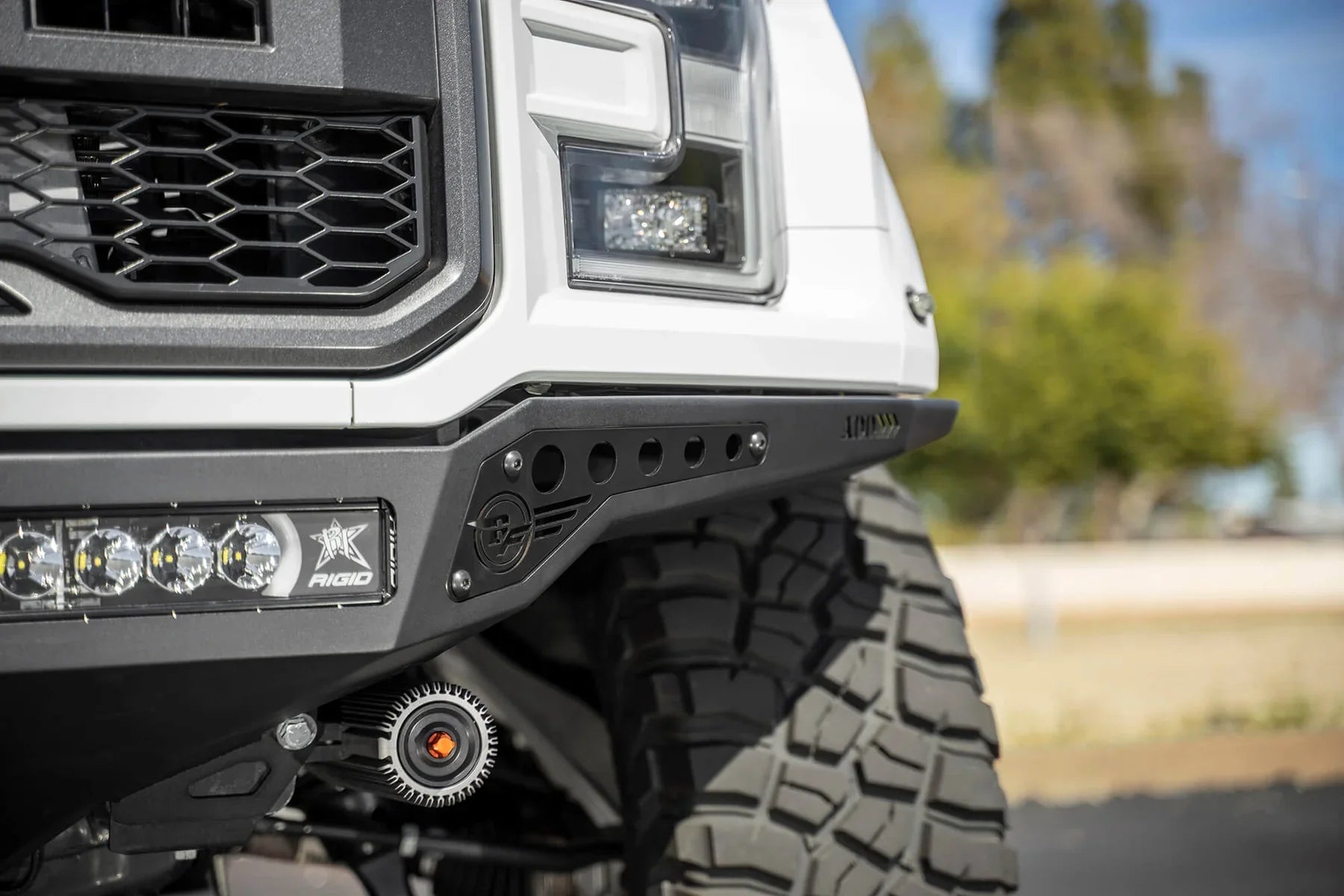 ADD F114922770103 2017 - 2020 Ford Raptor Rock Fighter Frame Cut Front Bumper - Rugged Truck Gear