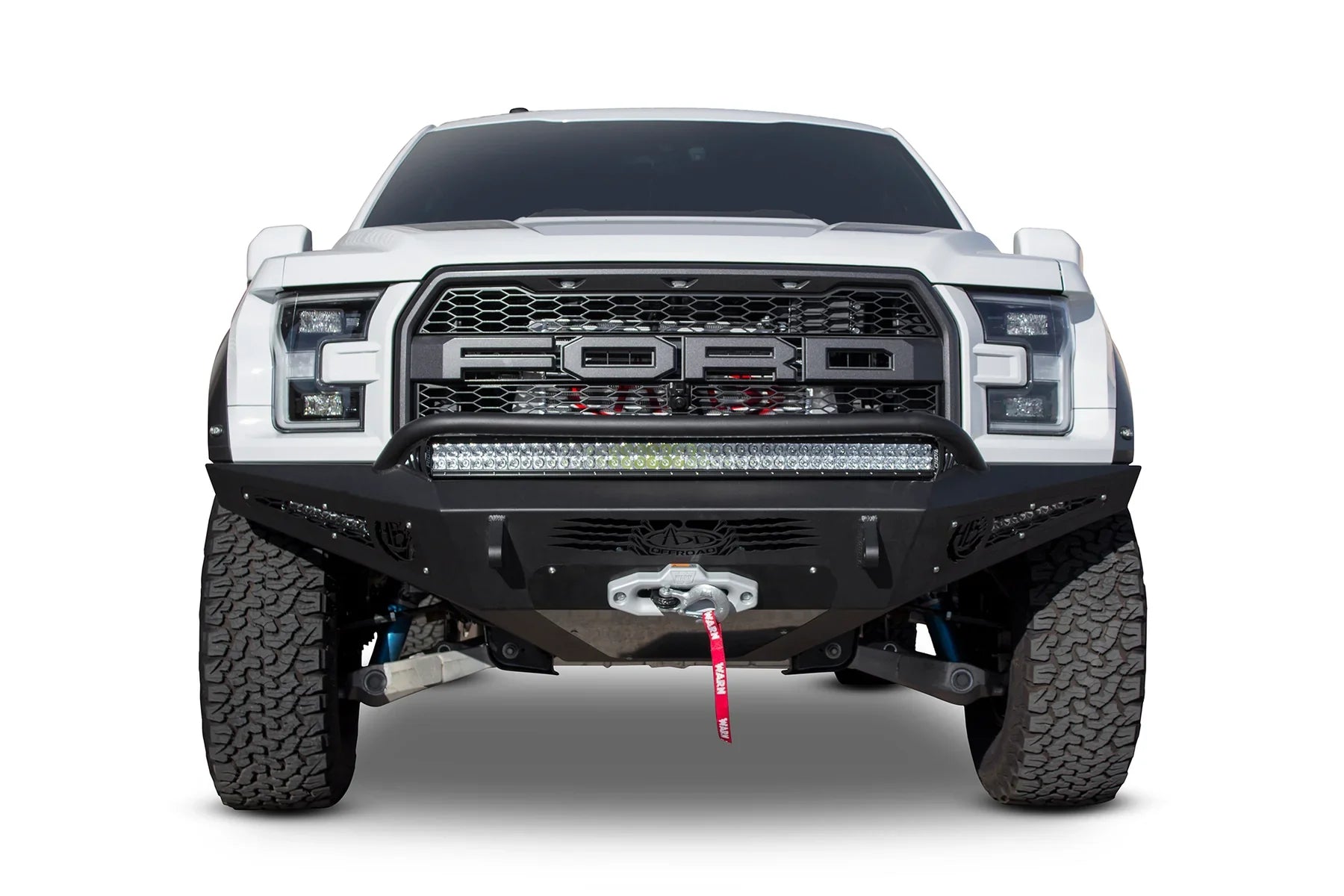 ADD F117382860103 2017 - 2020 Ford F150 Raptor HoneyBadger Front Bumper with Winch Mount - Rugged Truck Gear