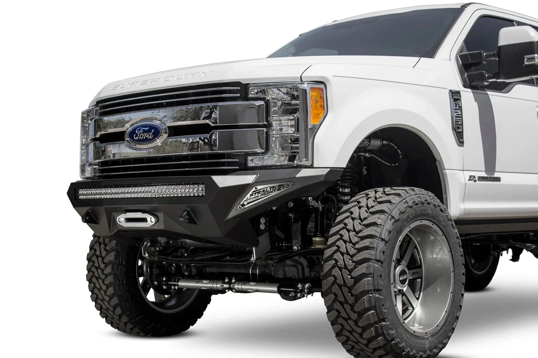ADD F161202860103 2017 - 2022 Ford F250/F350 Super Duty Stealth Fighter Front Bumper Winch Ready - Rugged Truck Gear