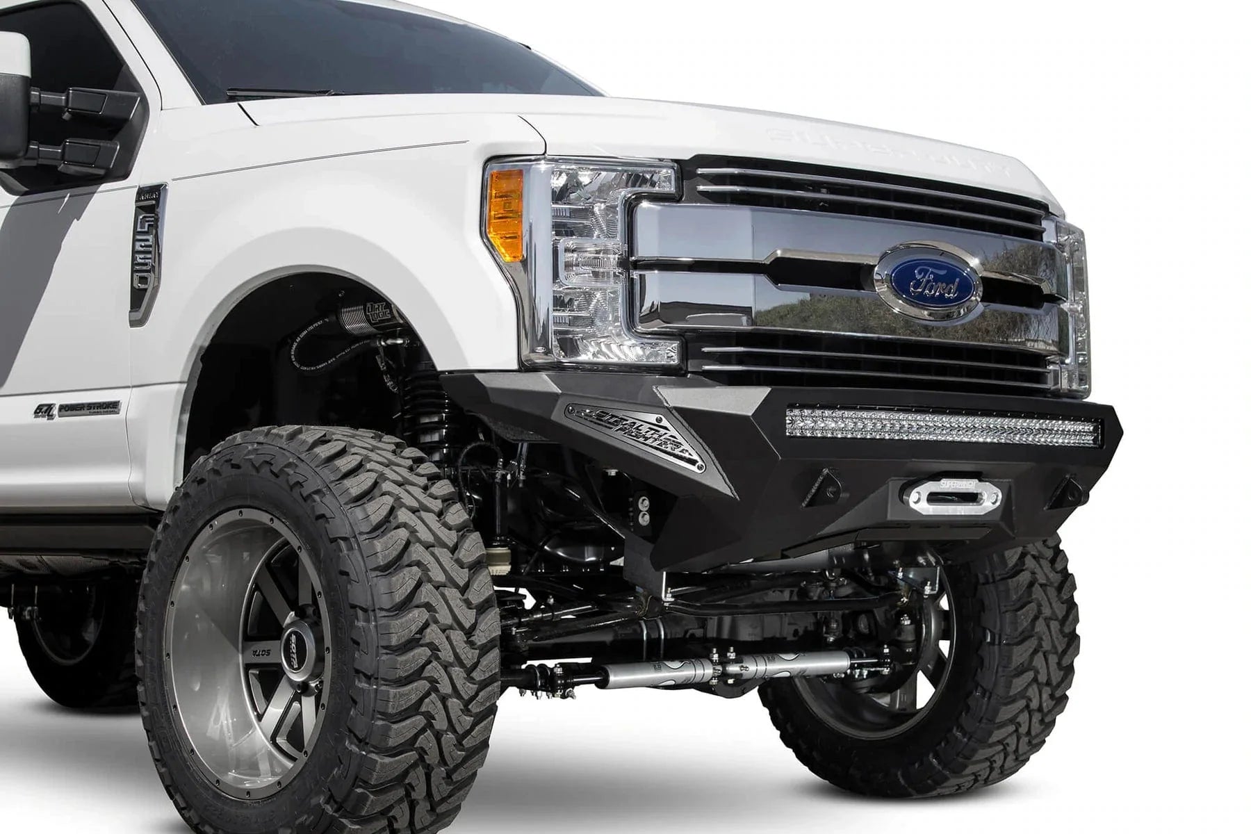 ADD F161202860103 2017 - 2022 Ford F250/F350 Super Duty Stealth Fighter Front Bumper Winch Ready - Rugged Truck Gear