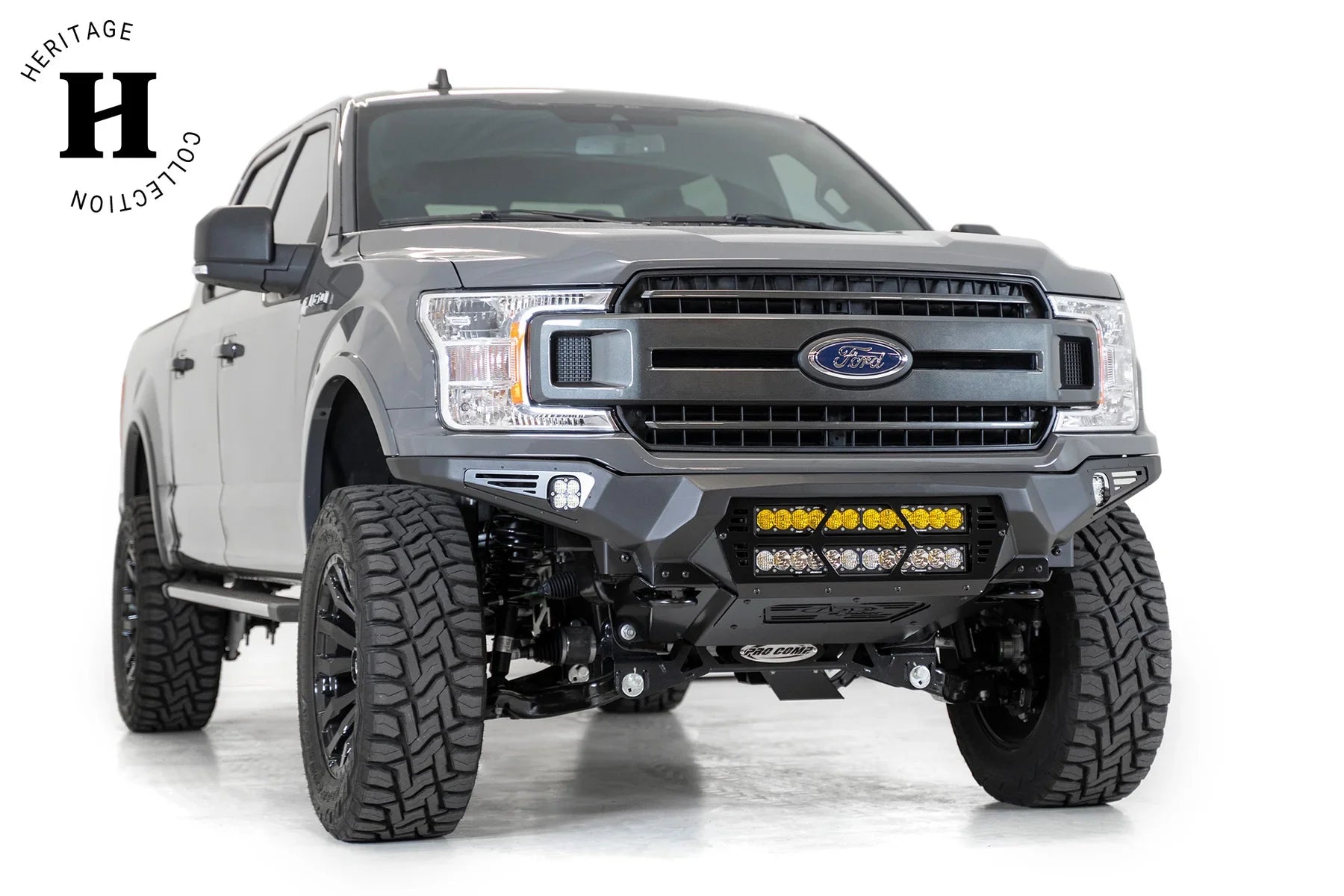 ADD F180012140103 2018 - 2020 Ford F150 Bomber Front Bumper | Dual 20" Light Bar - Rugged Truck Gear