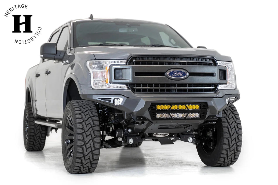 ADD F180012140103 2018 - 2020 Ford F150 Bomber Front Bumper | Dual 20" Light Bar - Rugged Truck Gear