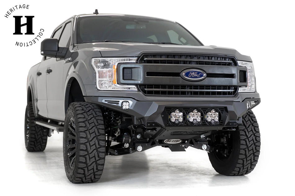 ADD F180014100103 2018 - 2020 Ford F150 Bomber Front Bumper | Baja Design Light Mount - Rugged Truck Gear