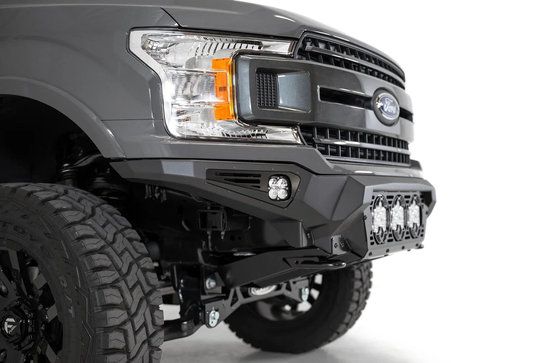 ADD F180014100103 2018 - 2020 Ford F150 Bomber Front Bumper | Baja Design Light Mount - Rugged Truck Gear