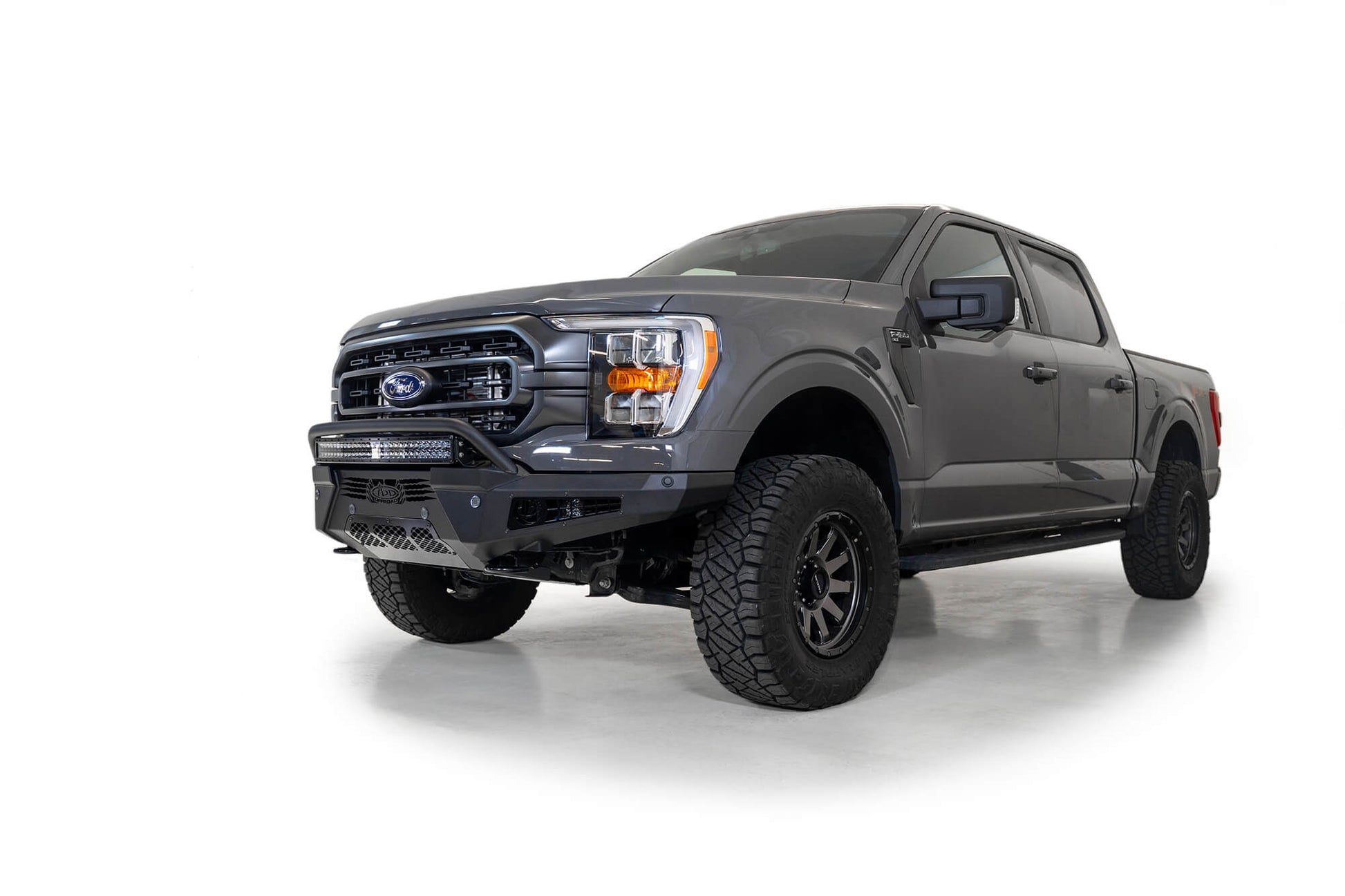 ADD F197431040103 2021 - 2023 Ford F150 HoneyBadger Front Bumper with Top Hoop - Rugged Truck Gear