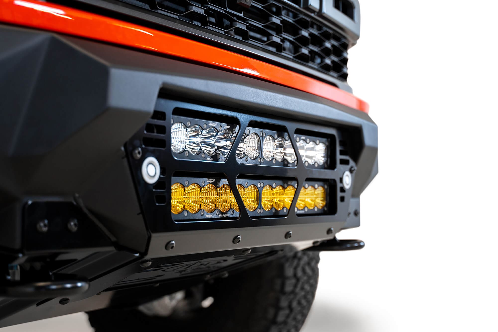 ADD F210012140103 2021 - 2023 Ford Raptor Bomber Front Bumper (20 - Inch Lights) - Rugged Truck Gear