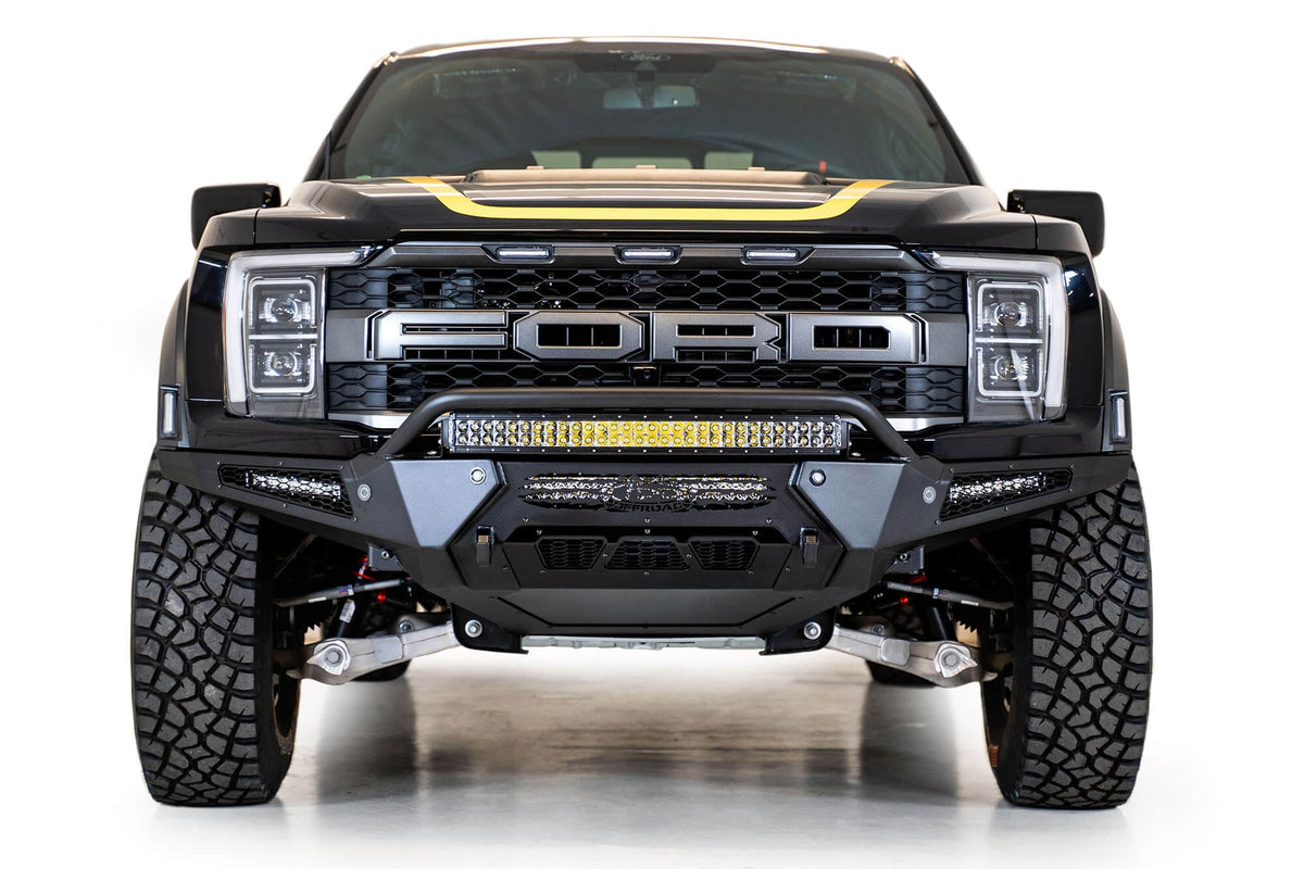 ADD F210221180103 2021 - 2023 Ford Raptor HoneyBadger Front Bumper with Top Hoop - Rugged Truck Gear