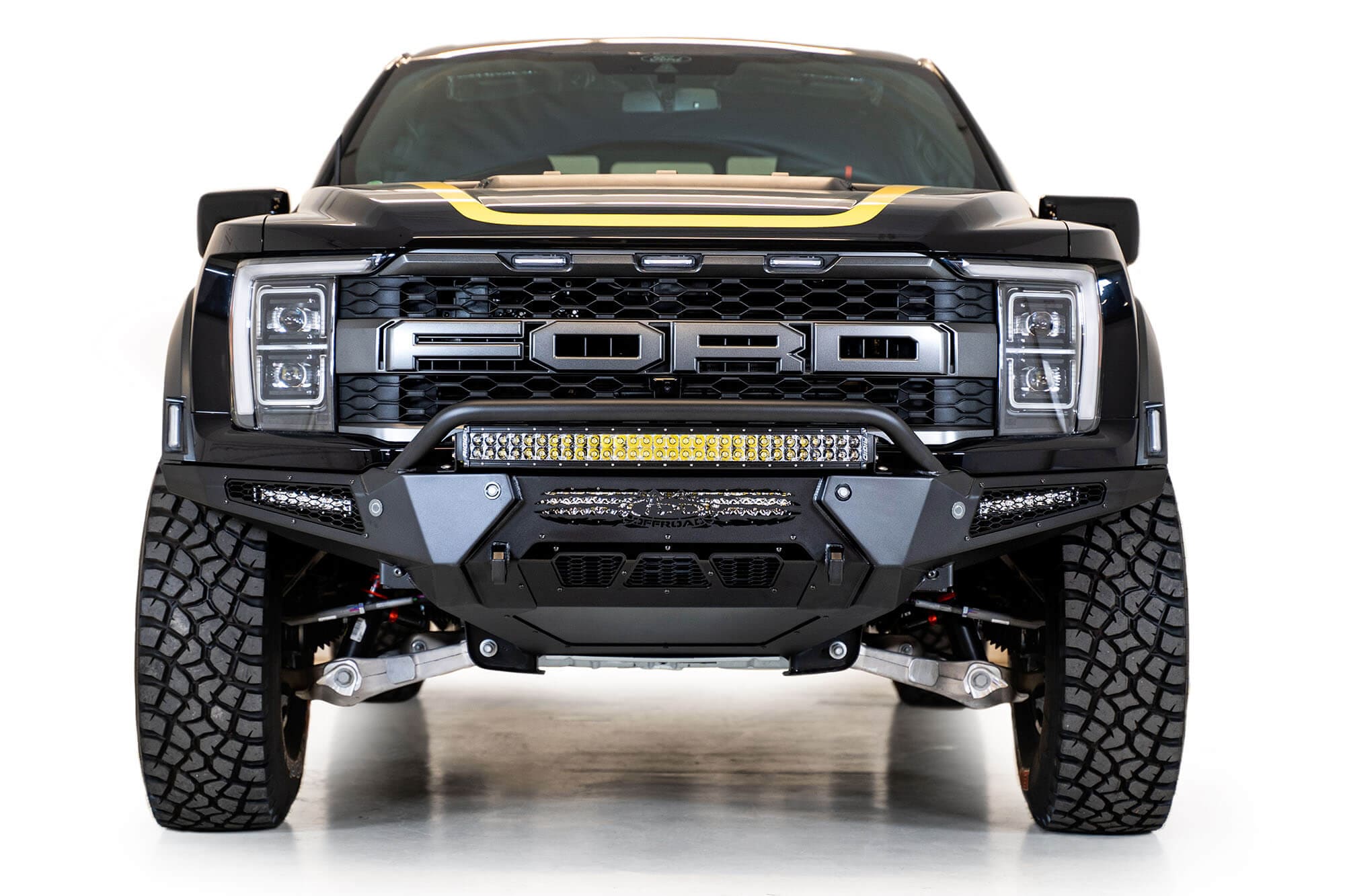 ADD F210221180103 2021 - 2023 Ford Raptor HoneyBadger Front Bumper with Top Hoop - Rugged Truck Gear