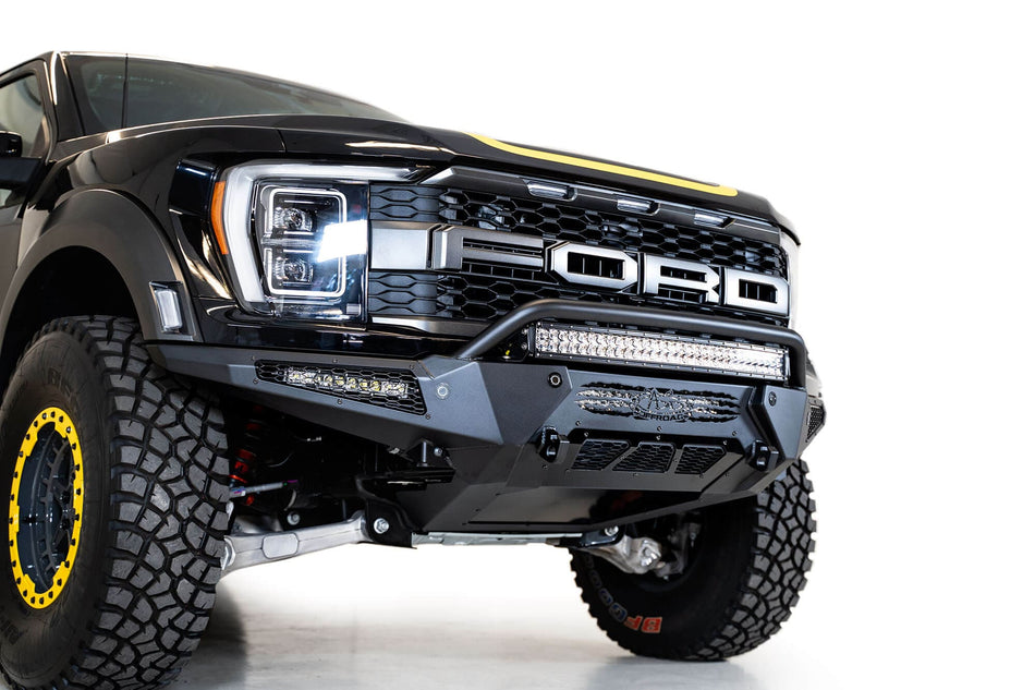 ADD F210221180103 2021 - 2023 Ford Raptor HoneyBadger Front Bumper with Top Hoop - Rugged Truck Gear