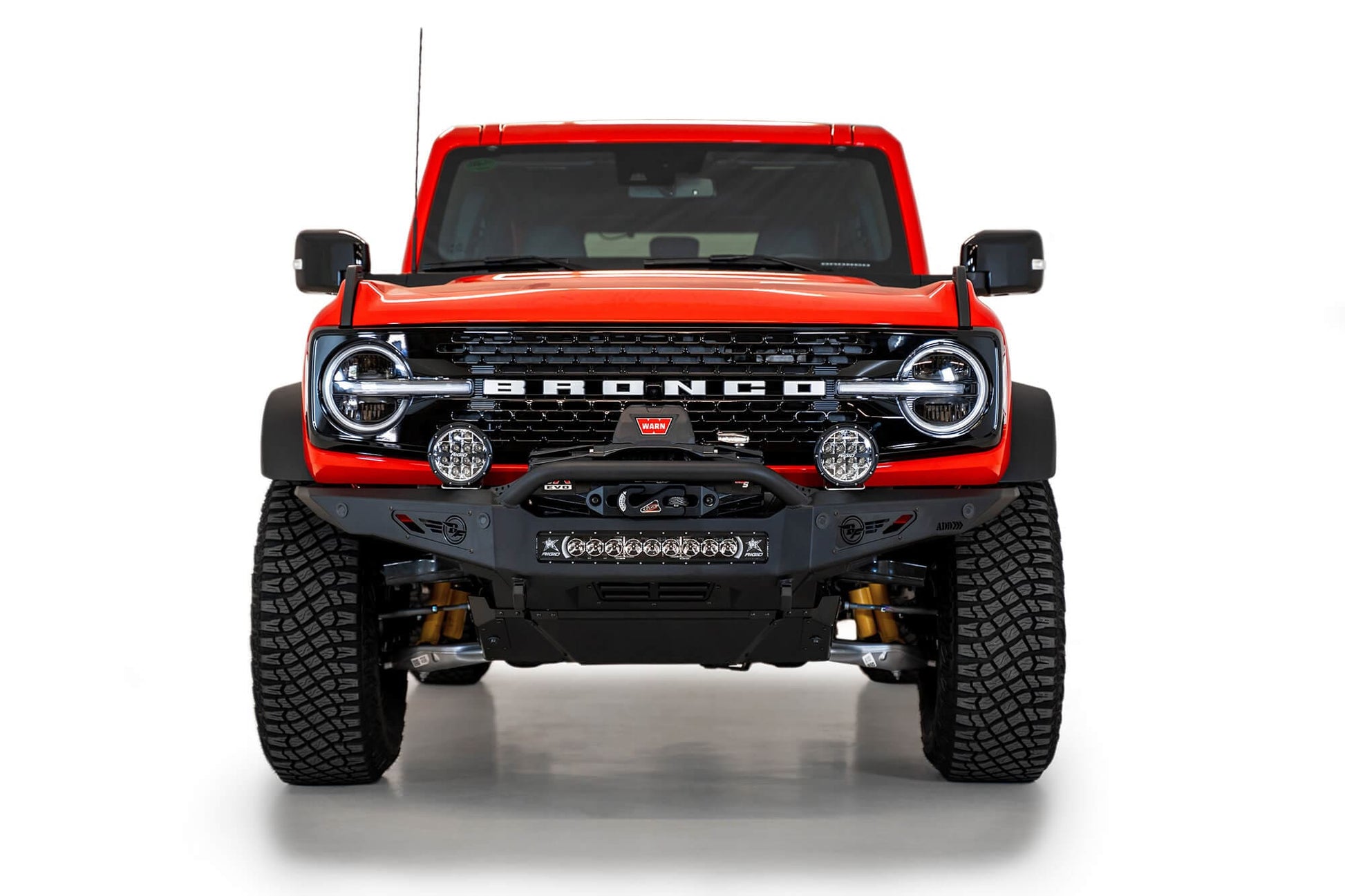 ADD F230181060103 2021 - 2023 Ford Bronco Rock Fighter Winch Front Bumper - Rugged Truck Gear