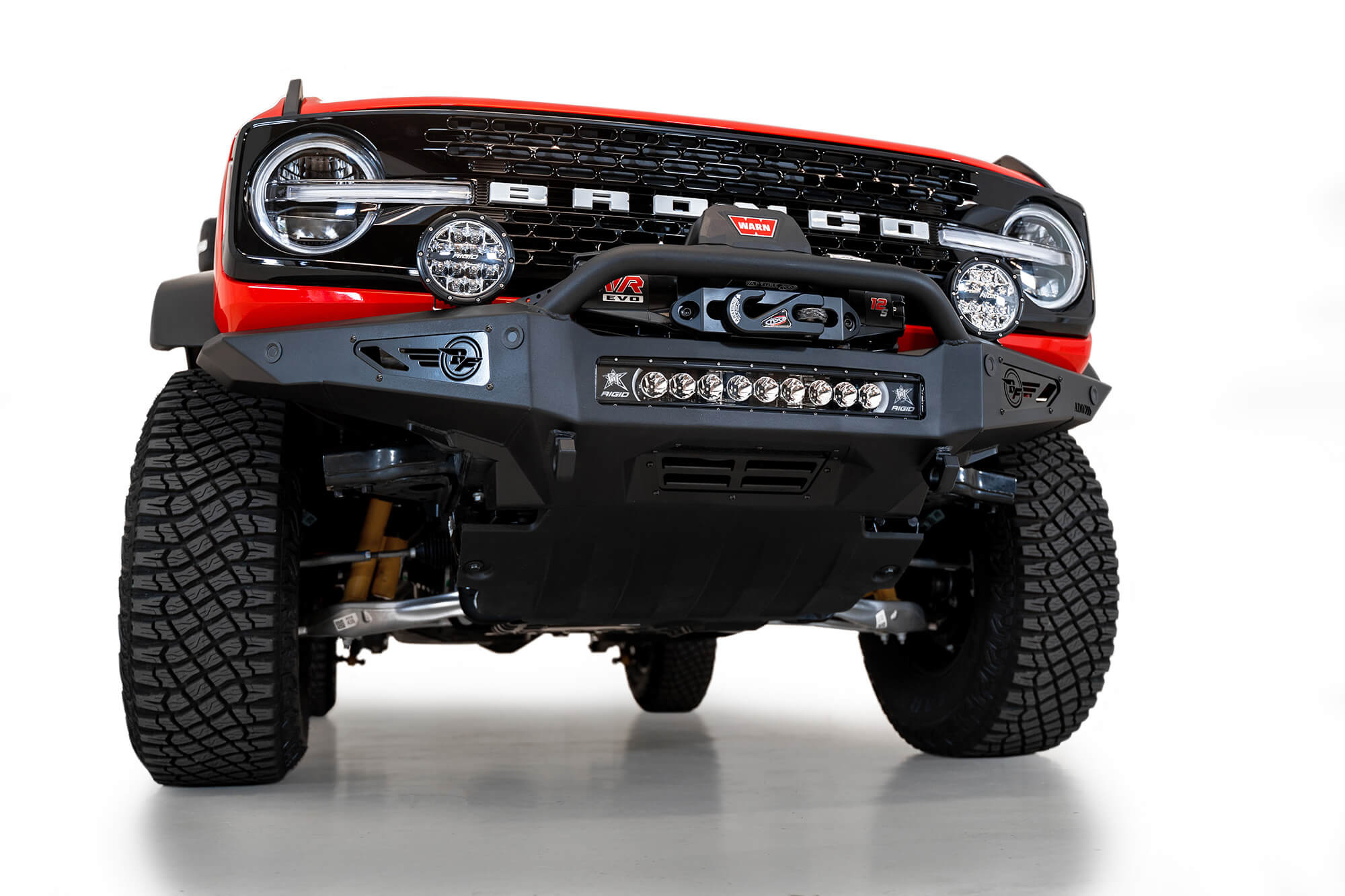 ADD F230181060103 2021 - 2023 Ford Bronco Rock Fighter Winch Front Bumper - Rugged Truck Gear