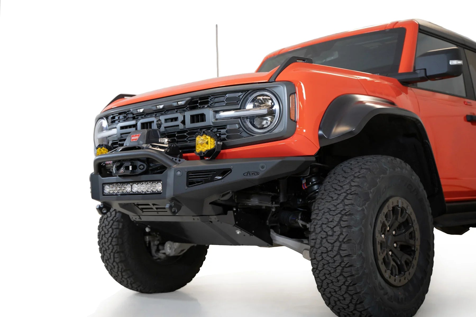 ADD F260181060103 2022 - 2023 Ford Bronco Raptor Rock Fighter Front Winch Bumper - Rugged Truck Gear
