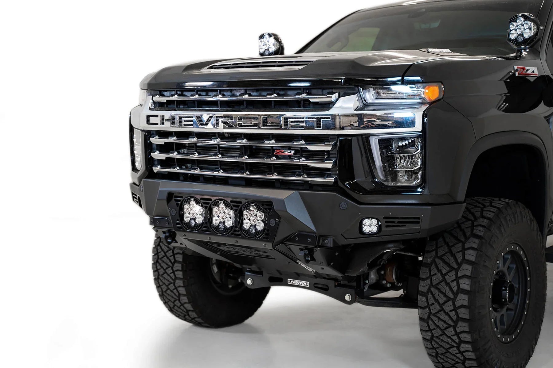 ADD F270014100103 2020 - 2023 Chevy Silverado 2500/3500 HD Bomber Front Bumper | Baja Design Light Mount - Rugged Truck Gear