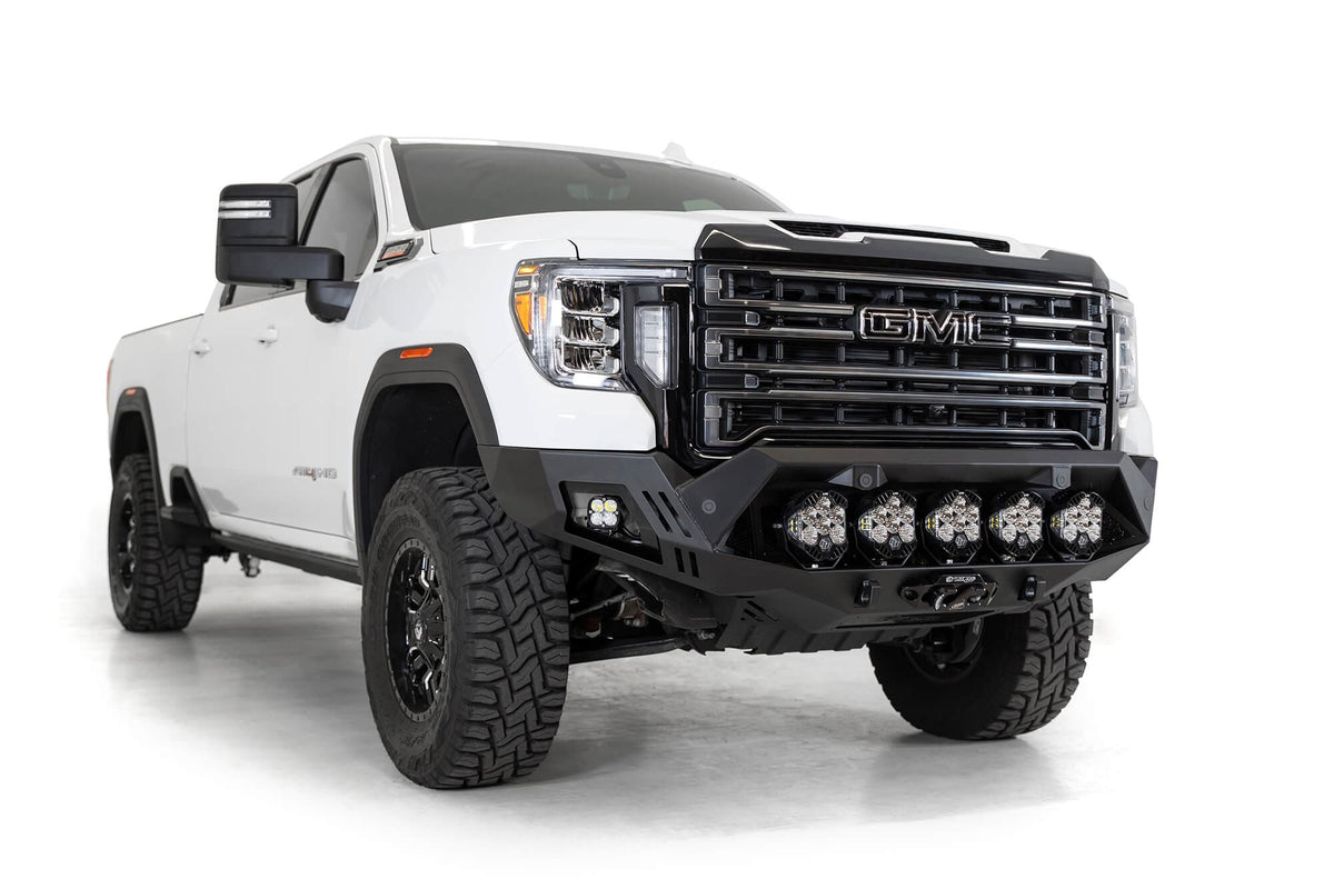ADD F460053500103 2020 - 2023 GMC Sierra 2500/3500 Bomber HD Front Bumper - Rugged Truck Gear