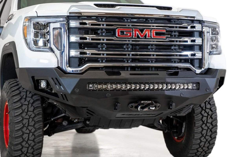 ADD F461403030103 2020 - 2023 GMC Sierra 2500/3500 Stealth Fighter Winch Ready Front Bumper - Rugged Truck Gear