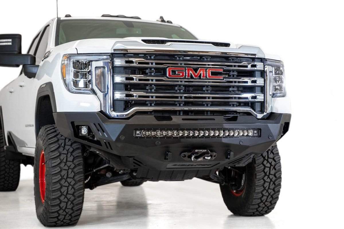 ADD F461403030103 2020 - 2023 GMC Sierra 2500/3500 Stealth Fighter Winch Ready Front Bumper - Rugged Truck Gear