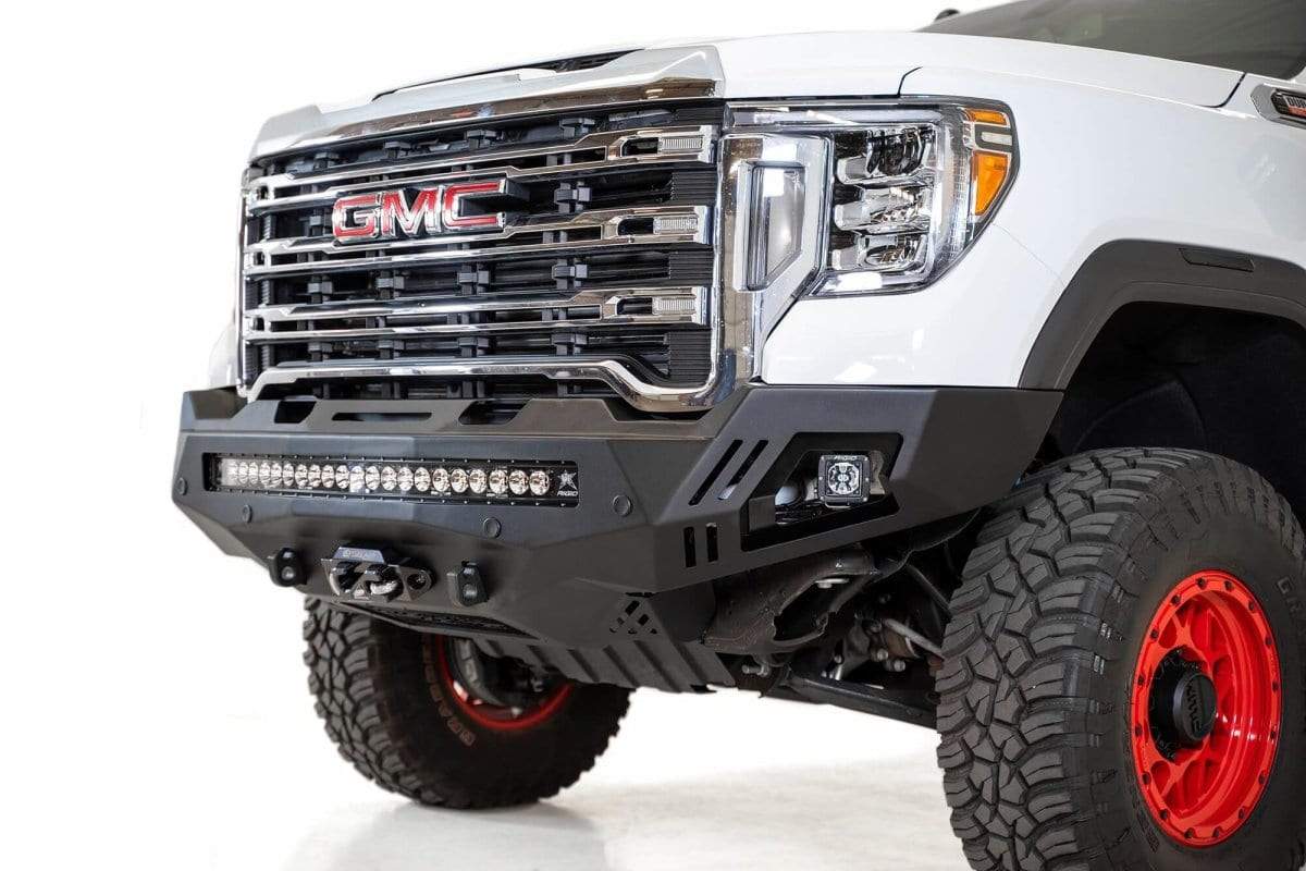 ADD F461403030103 2020 - 2023 GMC Sierra 2500/3500 Stealth Fighter Winch Ready Front Bumper - Rugged Truck Gear
