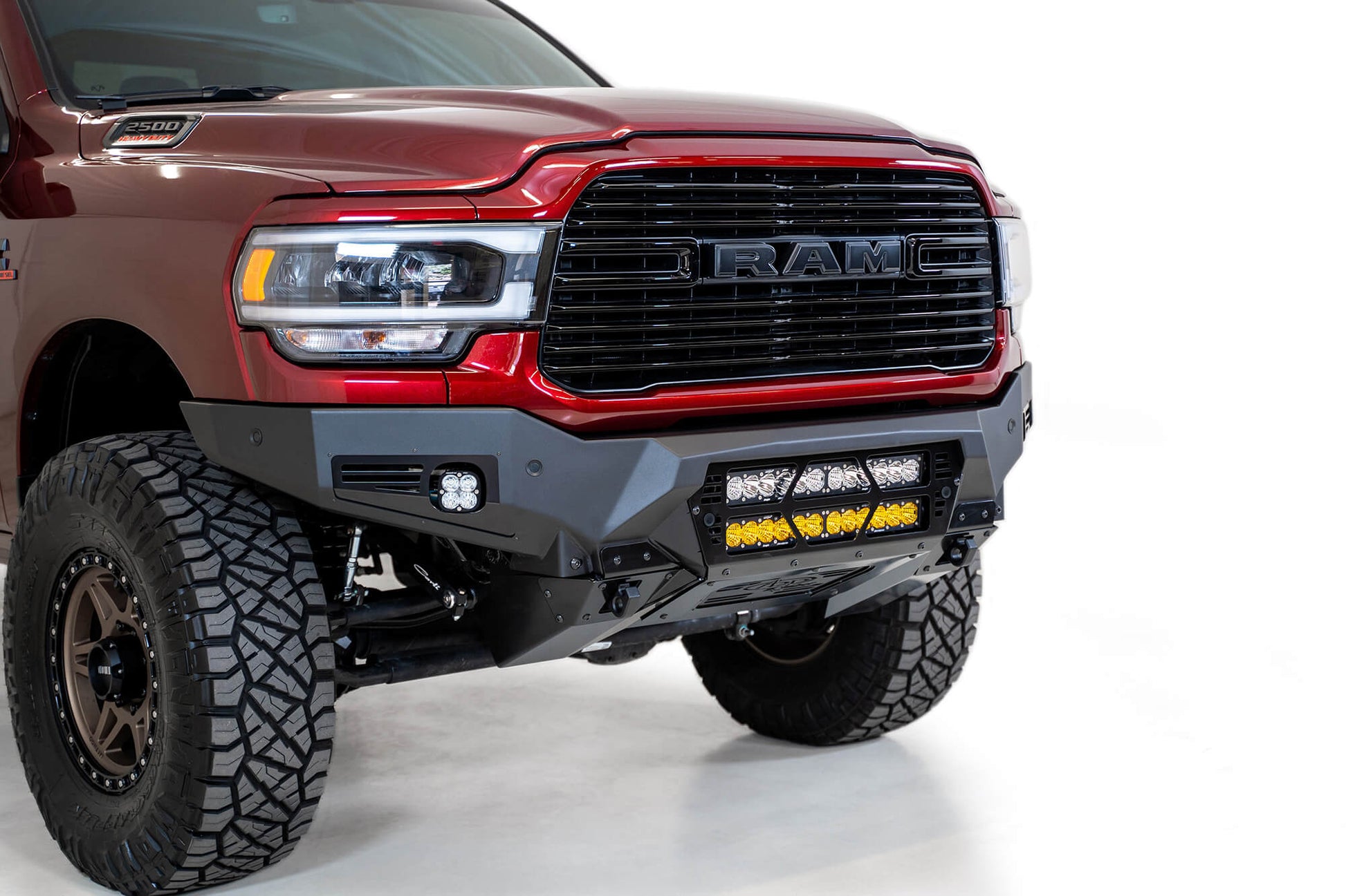 ADD F560012140103 2019 - 2023 Ram 2500/3500 Bomber Front Bumper (20 Inch Lights) - Rugged Truck Gear