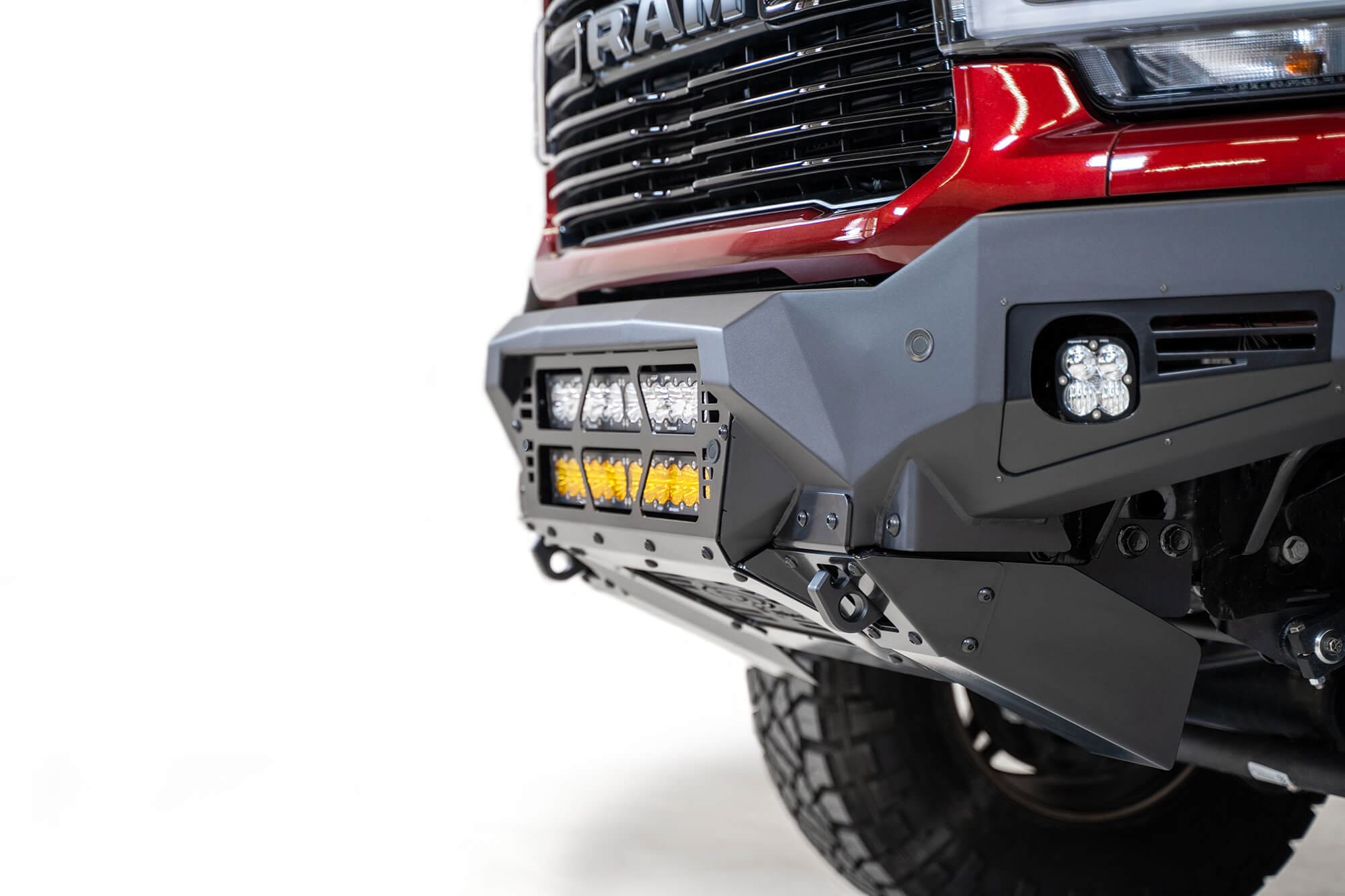 ADD F560012140103 2019 - 2023 Ram 2500/3500 Bomber Front Bumper (20 Inch Lights) - Rugged Truck Gear