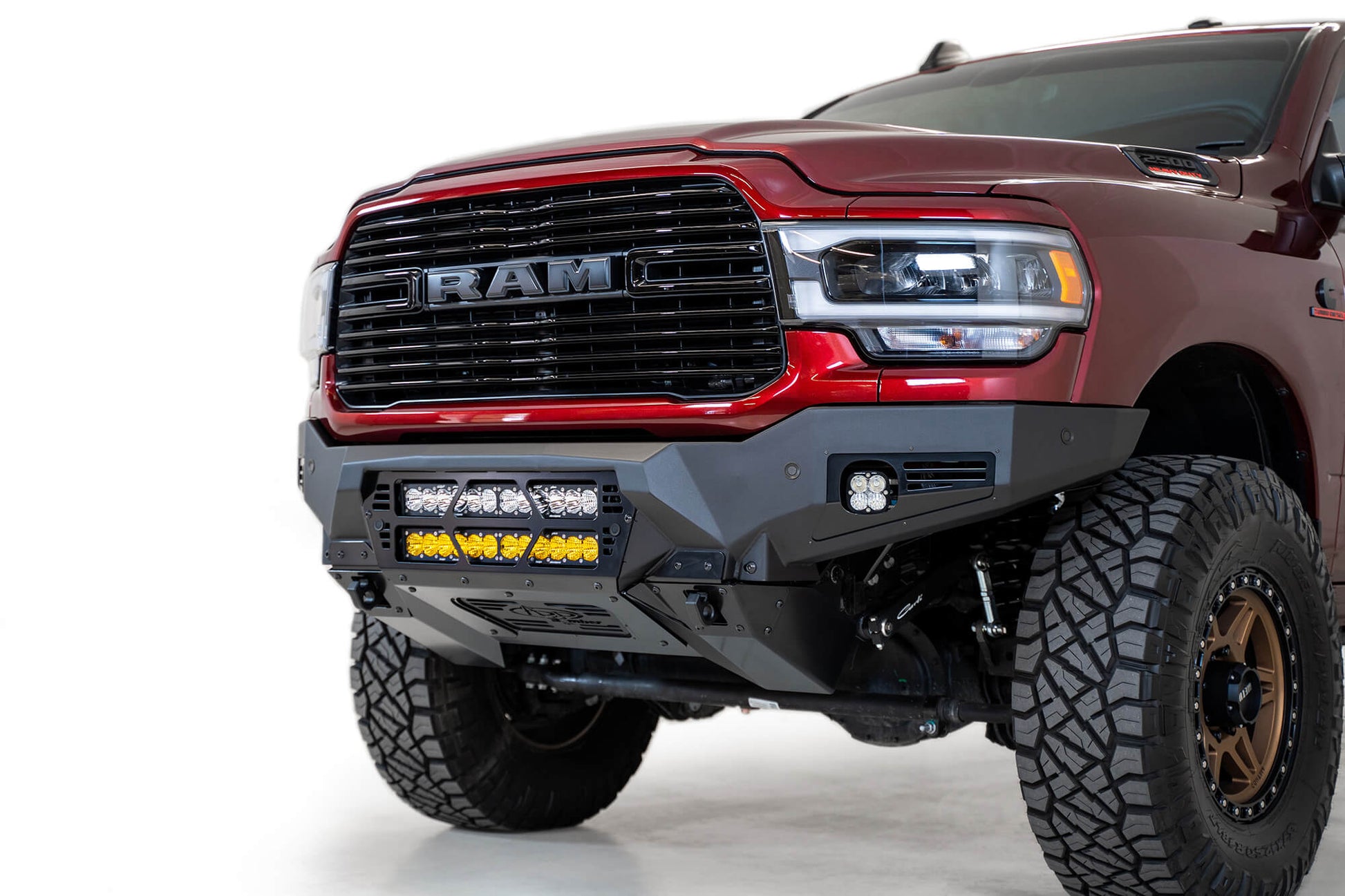 ADD F560012140103 2019 - 2023 Ram 2500/3500 Bomber Front Bumper (20 Inch Lights) - Rugged Truck Gear