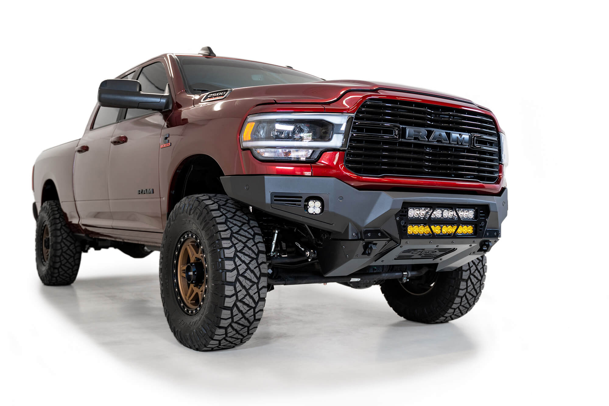 ADD F560012140103 2019 - 2023 Ram 2500/3500 Bomber Front Bumper (20 Inch Lights) - Rugged Truck Gear