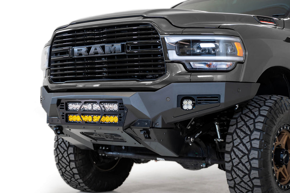 ADD F560012140103 2019 - 2023 Ram 2500/3500 Bomber Front Bumper (20 Inch Lights) - Rugged Truck Gear