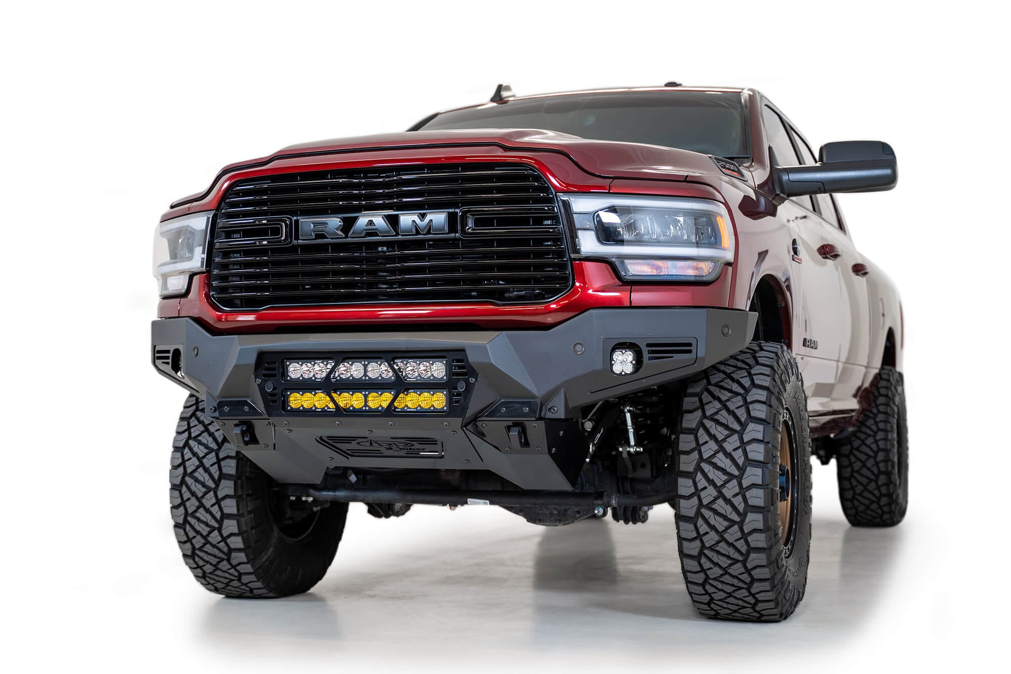 ADD F560012140103 2019 - 2023 Ram 2500/3500 Bomber Front Bumper (20 Inch Lights) - Rugged Truck Gear
